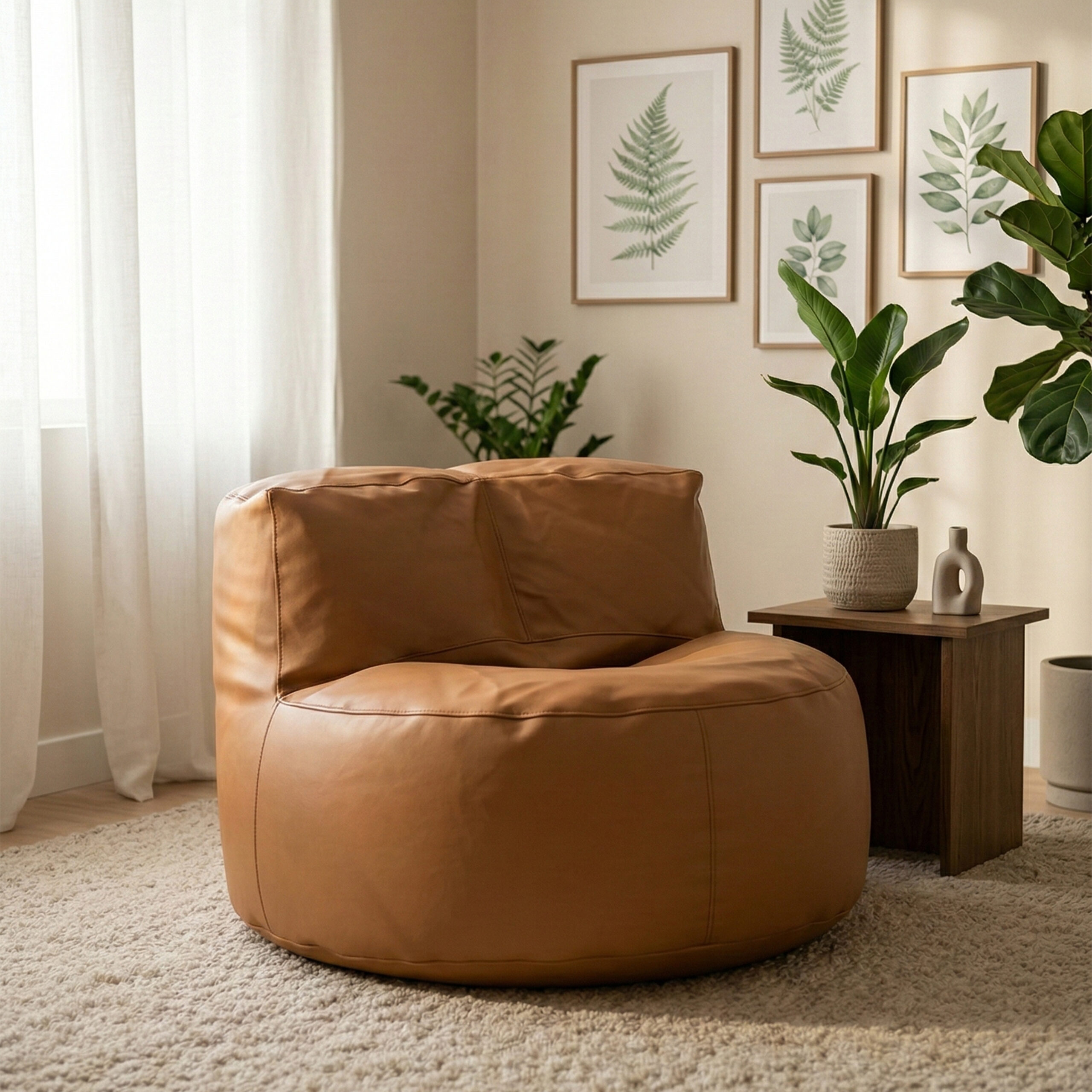 Faux Leather Lazy Sofa Bean Bag – Varnish - ৳2,990 | Relaxo Bean Bag Bangladesh Faux Leather Lazy Sofa Bean Bag – Varnish