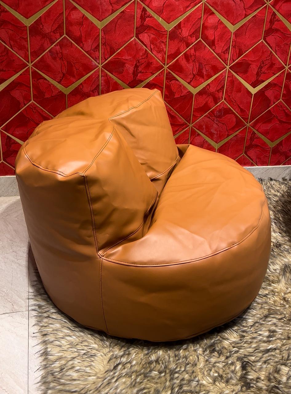 Faux Leather Lazy Sofa Bean Bag –  Varnish