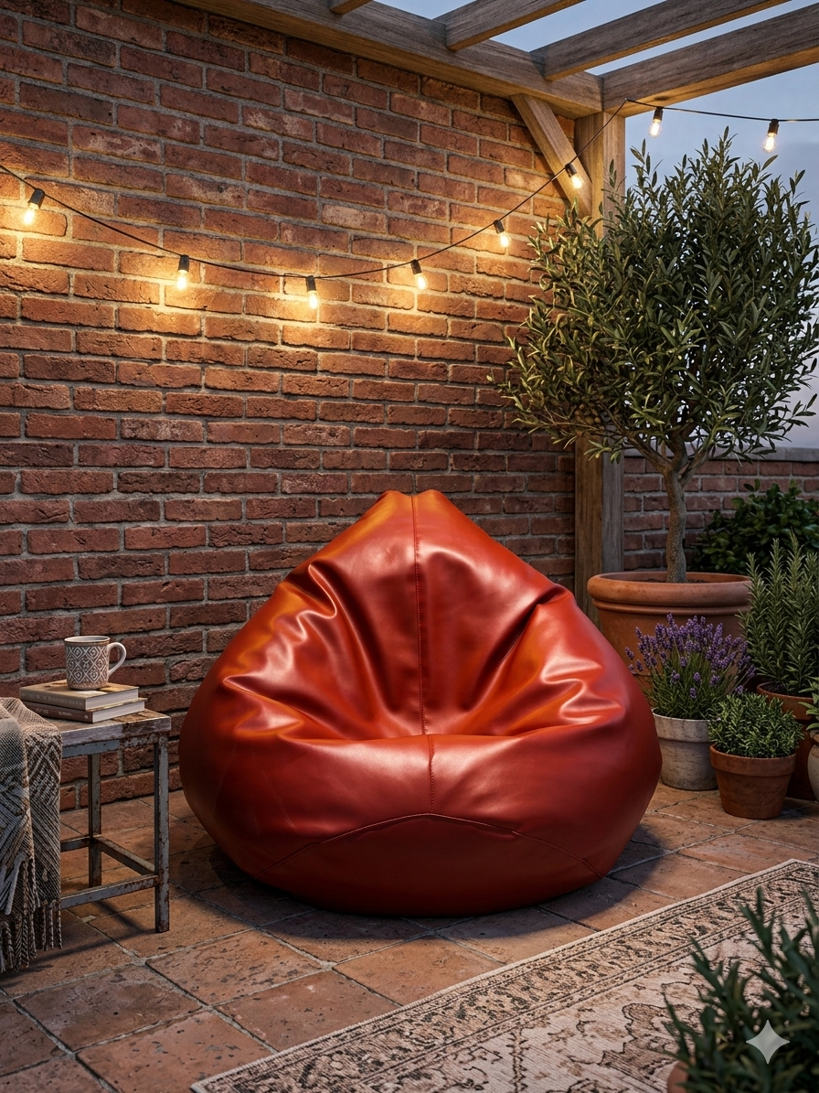Faux Leather XxL Pear Shape Single Bean Bag – Maroon - Relaxo Bean Bag Bangladesh Faux Leather XxL Pear Shape Single Bean Bag – Maroon price in Bangladesh - Relaxo Bean Bag