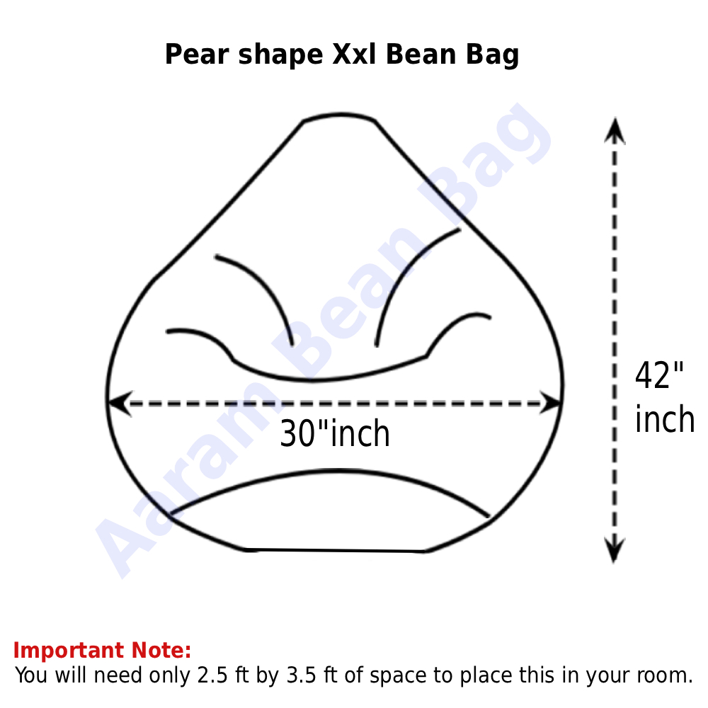 Faux Leather Xxl Pear Shape Single Bean Bag -White
