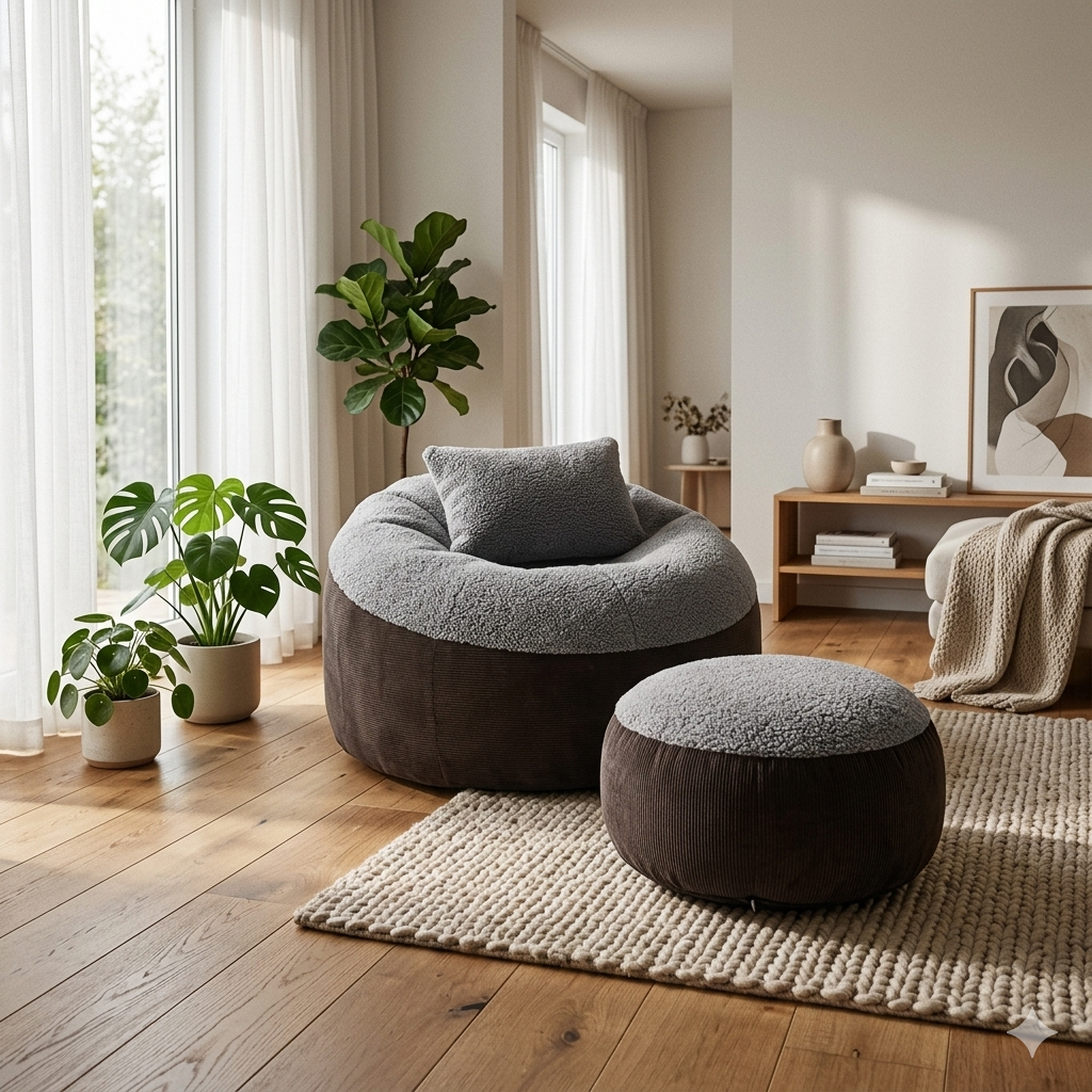 Giant Roll Fabrics Xxl 3pcs Combo Bean Bag- Brown/Ash - Relaxo Bean Bag Bangladesh Giant Roll Fabrics Xxl 3pcs Combo Bean Bag- Brown/Ash price in Bangladesh - Relaxo Bean Bag