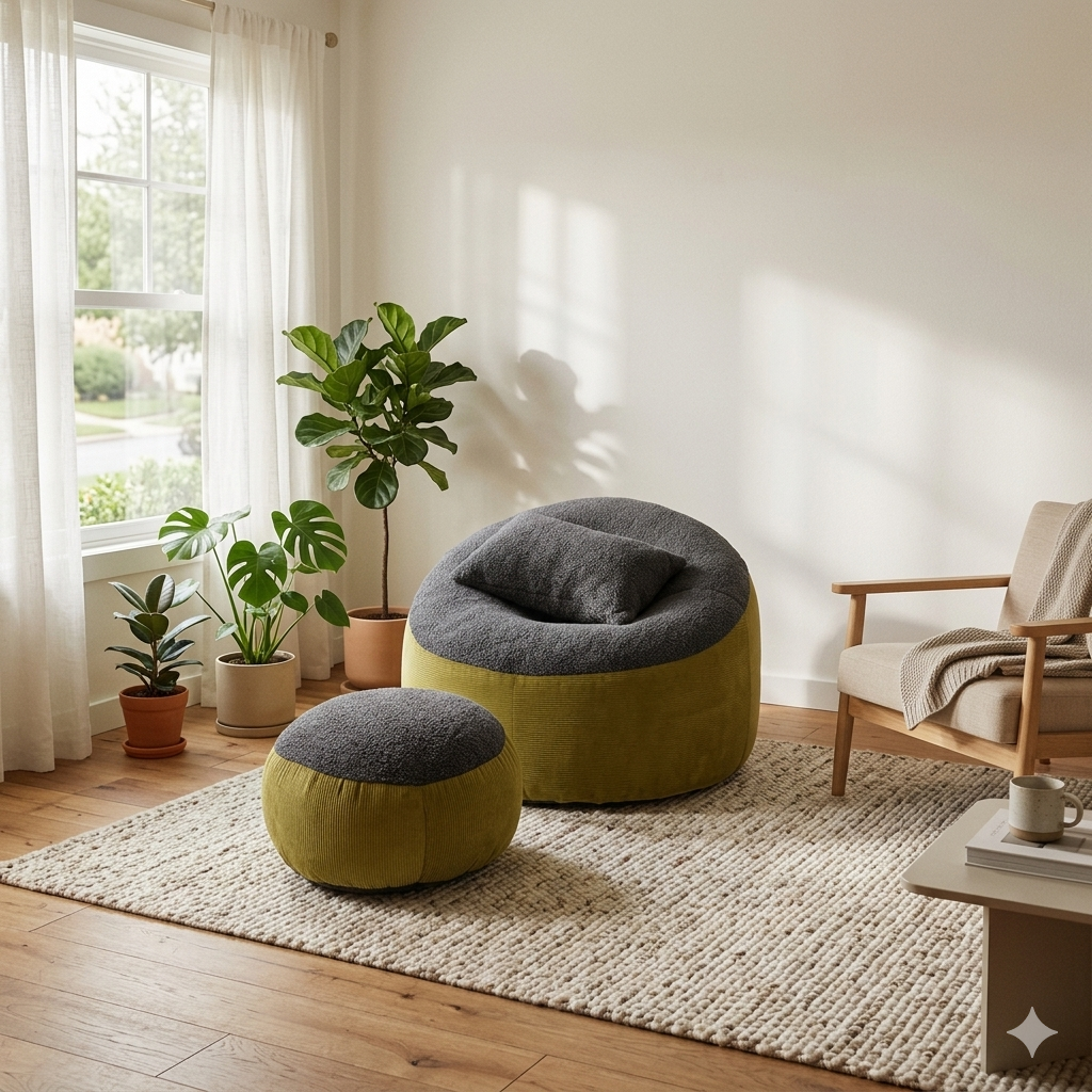 Giant Roll Fabrics Xxl 3pcs Combo Bean Bag- Golden/Charcoal - Relaxo Bean Bag Bangladesh Giant Roll Fabrics Xxl 3pcs Combo Bean Bag- Golden/Charcoal price in Bangladesh - Relaxo Bean Bag