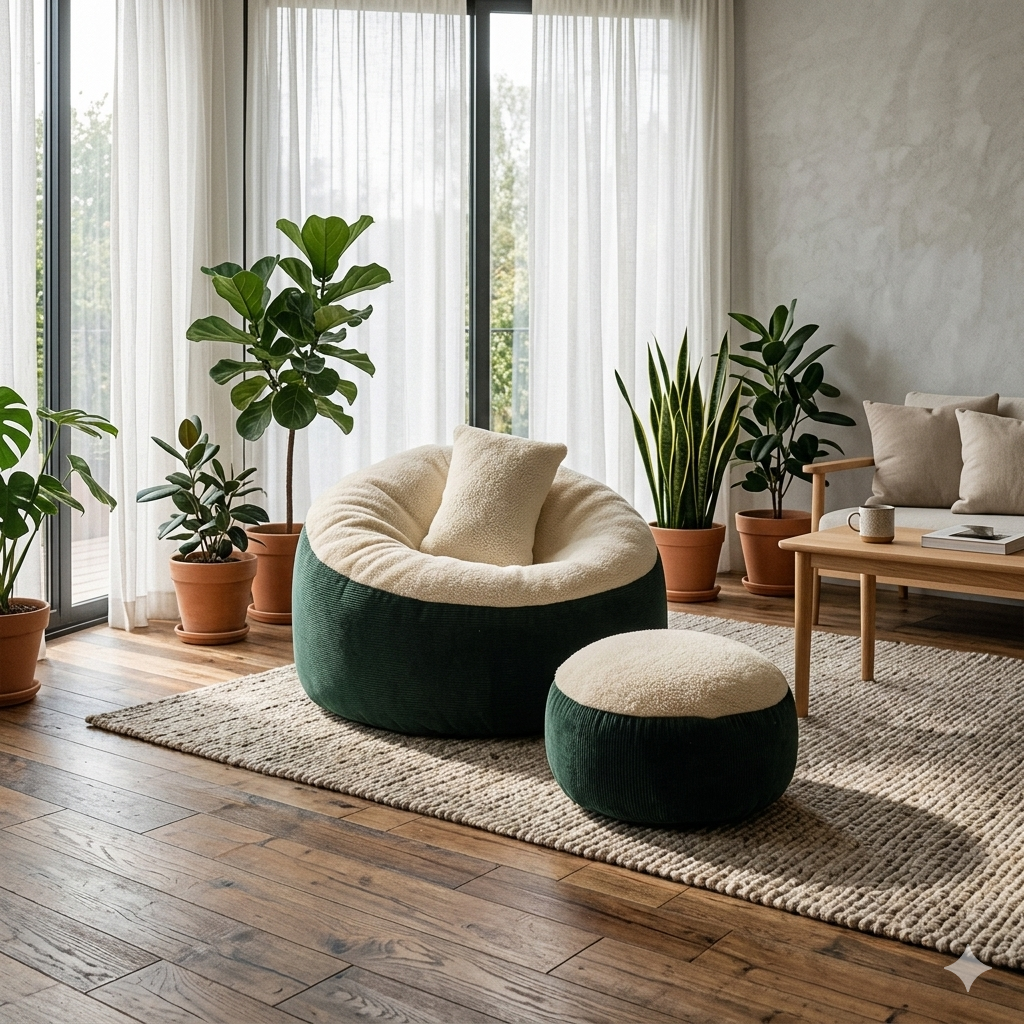 Giant Roll Fabrics Xxl 3pcs Combo Bean Bag- Sea Green/Cream - Relaxo Bean Bag Bangladesh Giant Roll Fabrics Xxl 3pcs Combo Bean Bag- Sea Green/Cream price in Bangladesh - Relaxo Bean Bag