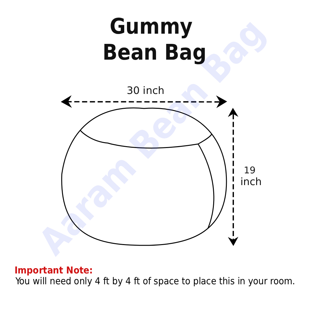 Gummy Bean Bag XXL Lavender Mist