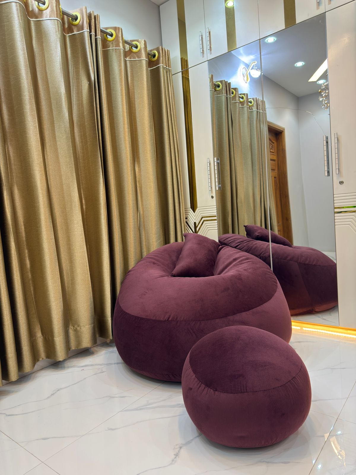 MonoLux Bean Bag Combo Maroon
