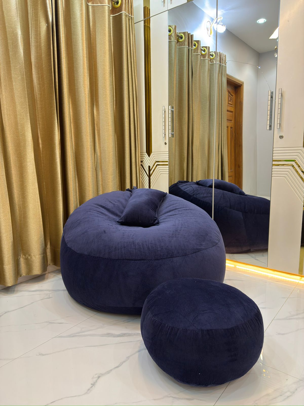 MonoLux Bean Bag Combo Navy Blue