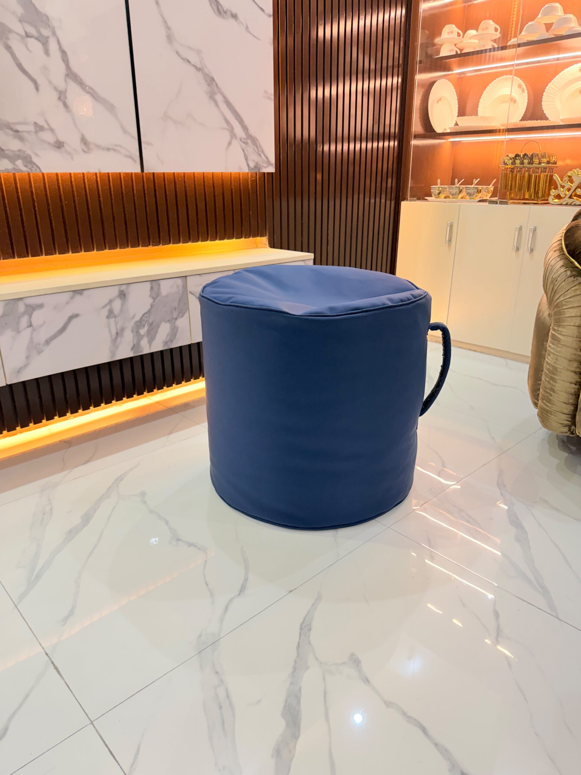 Mug Sitter Bean Bag Navy Blue